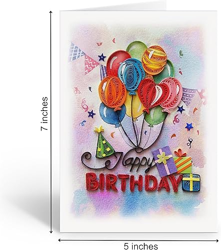 Miniatura 6 de Tarjeta de feliz cumpleaños con diseño floral, 5 x 7 pulgadas, para mujer