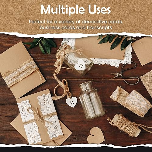 Miniatura 5 de SANZIX 120 hojas de cartulina kraft marrón de 8.5 x 11 pulgadas de grosor, papel de impresora pesado de 80 libras, 216 GSM, cartulina para