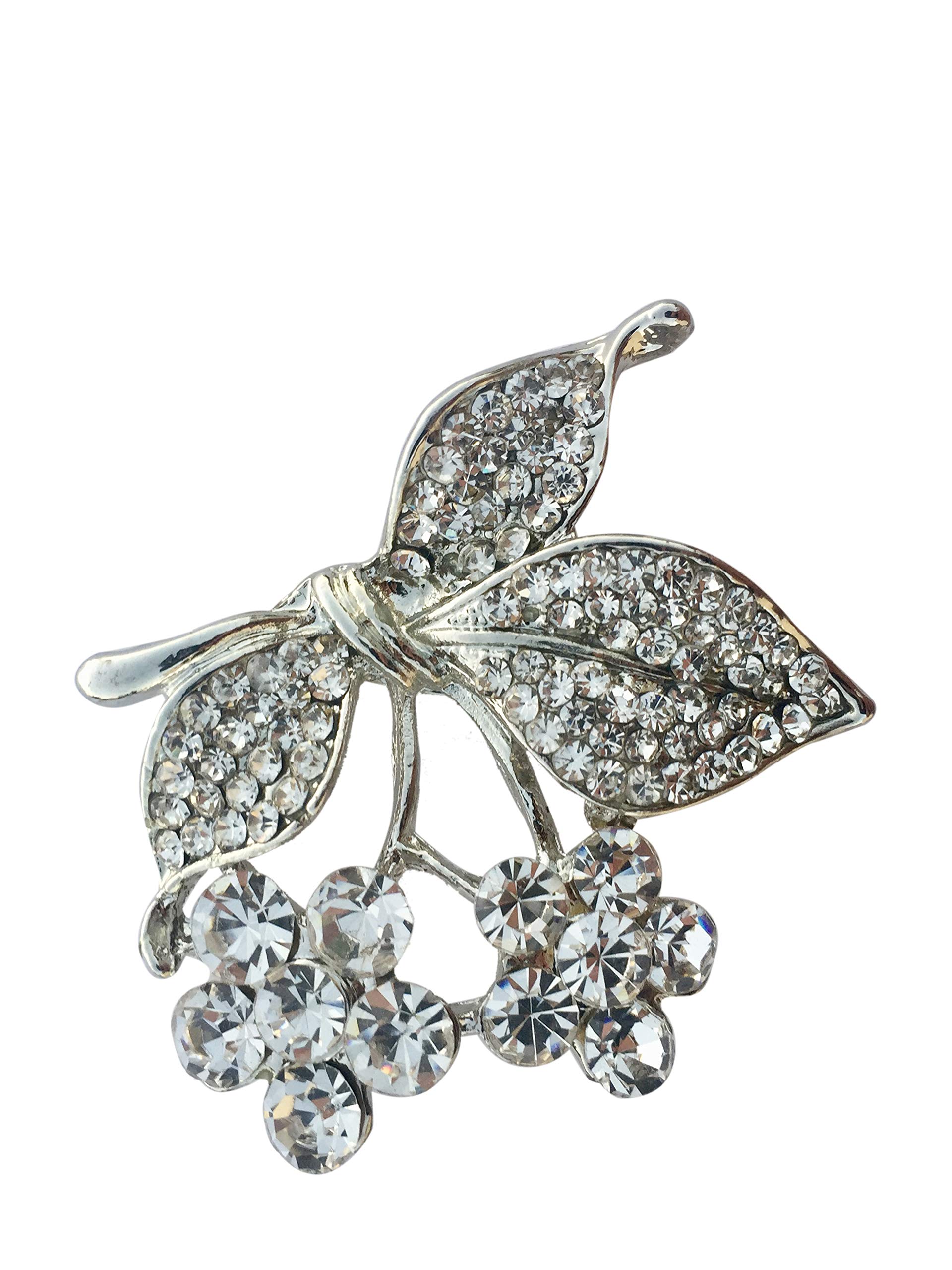 fure Leaves & Flowers Brooch (Rhodium) for Women & Men-picture-44