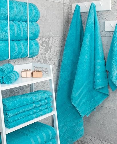Miniatura 836 de American Soft Linen - Juego de 4 toallas de baño, 100% de algodón turco de 27 x 54 pulgadas, toallas de baño extragrandes, toallas para ducha