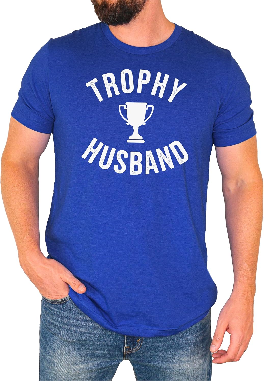 Trophy Husband Shirt for Men Funny Trendy Husband Tee Graphic Tshirt for Adult Men