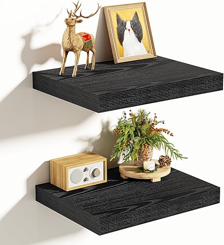 Miniatura 42 de Vivelove Estantes flotantes para montar en la pared, estante de 16 pulgadas para baño pequeño, dormitorio, sala de estar, cocina, decoración moderna