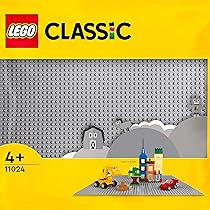 LEGO Classic Base Grigia, Tavola per Costruzioni Quadrata con 48×48 Bottoncini, Piattaforma Classica per Mattoncini per Costruire ed Esporre i Modellini, Giochi per Bambini e Bambine da 4 Anni 11024