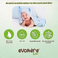 Vista 3 de bebe Champú suave y lavado para bebés y niños, fórmula bio, sin desgarros, hipoalergénico, 200 mL / 6.76 fl. oz.