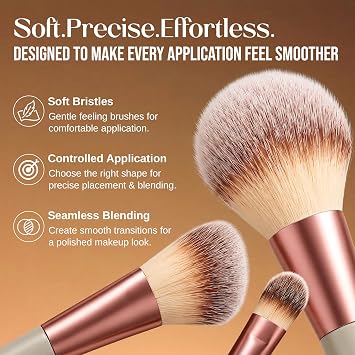 6 Pcs Professional Makeup Brush Kit Set – Effortless Glam For Women & Girls