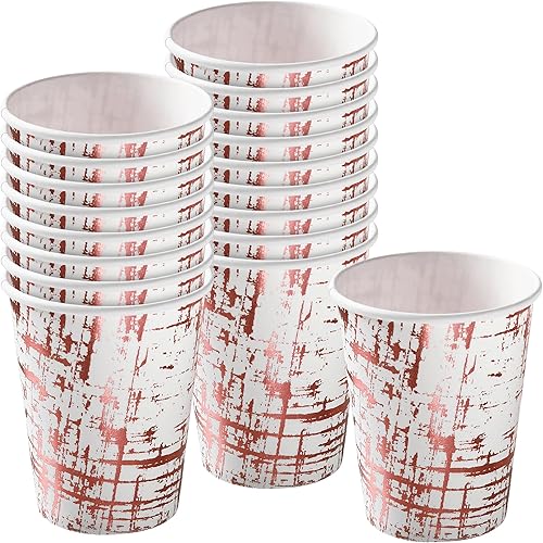 Miniatura 1 de SILVER SPOONS Paquete de 18 tazas de café desechables elegantes  Tazas calientes para café, té, chocolate caliente y todo tipo de bebidas, tazas de