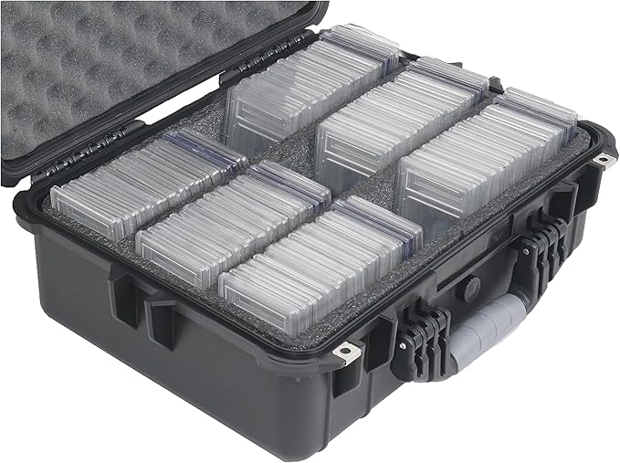 Graded Card Storage Box - Holds 60+ Slabs, Fits PSA, CSG, BGS, Top Loaders & Playing Cards