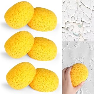 6PCS Knockdown Texture Sponge, Drywall Texture Patch Sponge for Ceiling Drywall Wall, DIY Painting Ceiling Wall Textures, Sponges for Pottery, Texture Sponges
