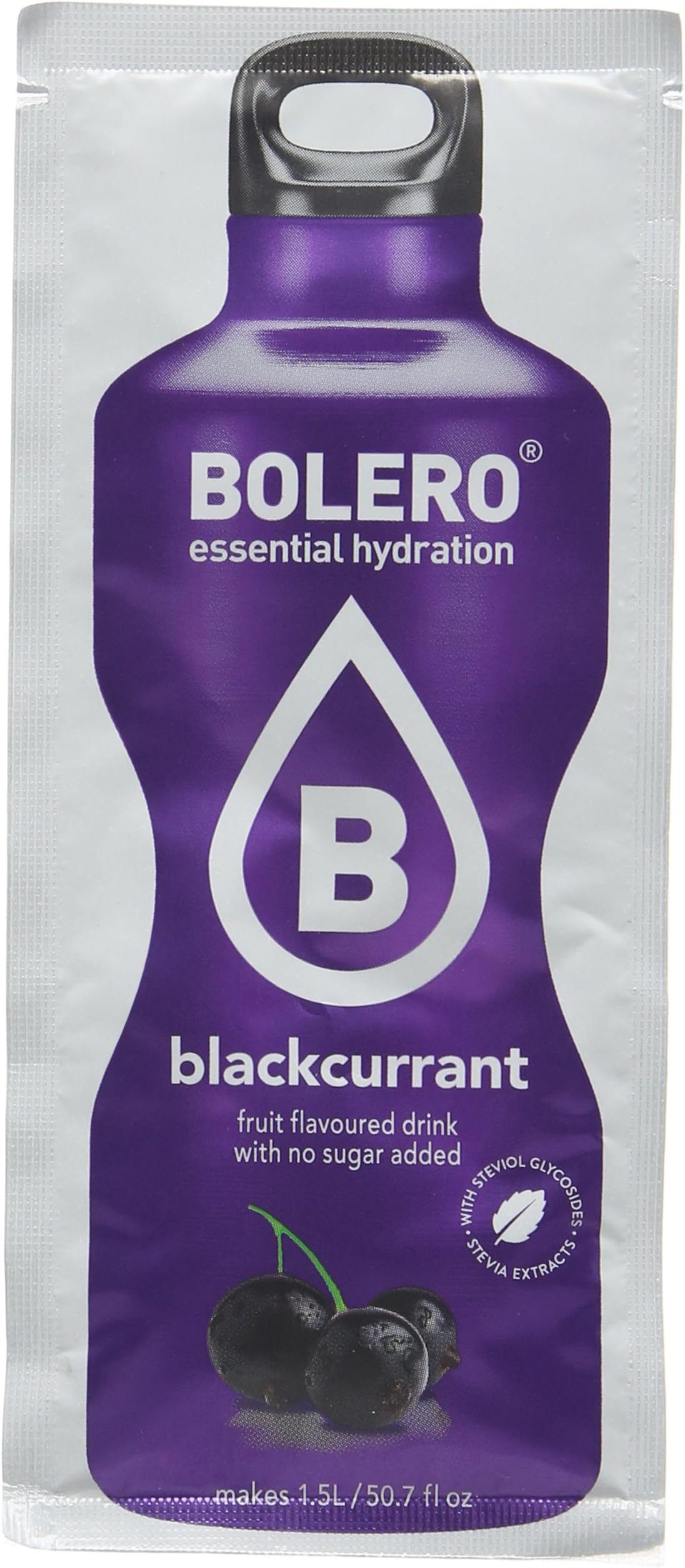 Bolero Essential Hydration Sugar Free Fruit Drink Blackcurrant 12 Sachets