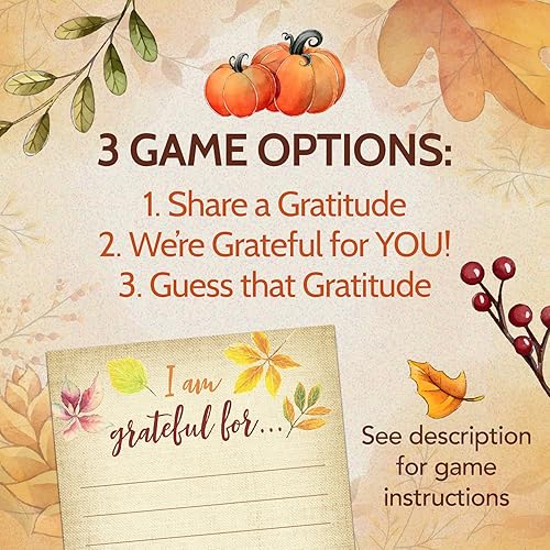 Miniatura 7 de T MARIE 40 tarjetas de gratitud del juego de Acción de Gracias, tarjetas de nombre y tarjetas de lugar de mesa, actividad familiar para niños y