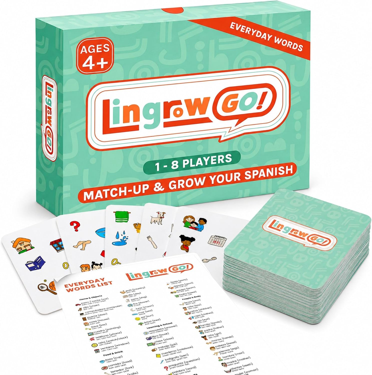 Spanish Games for Kids - Everyday Words Card Game