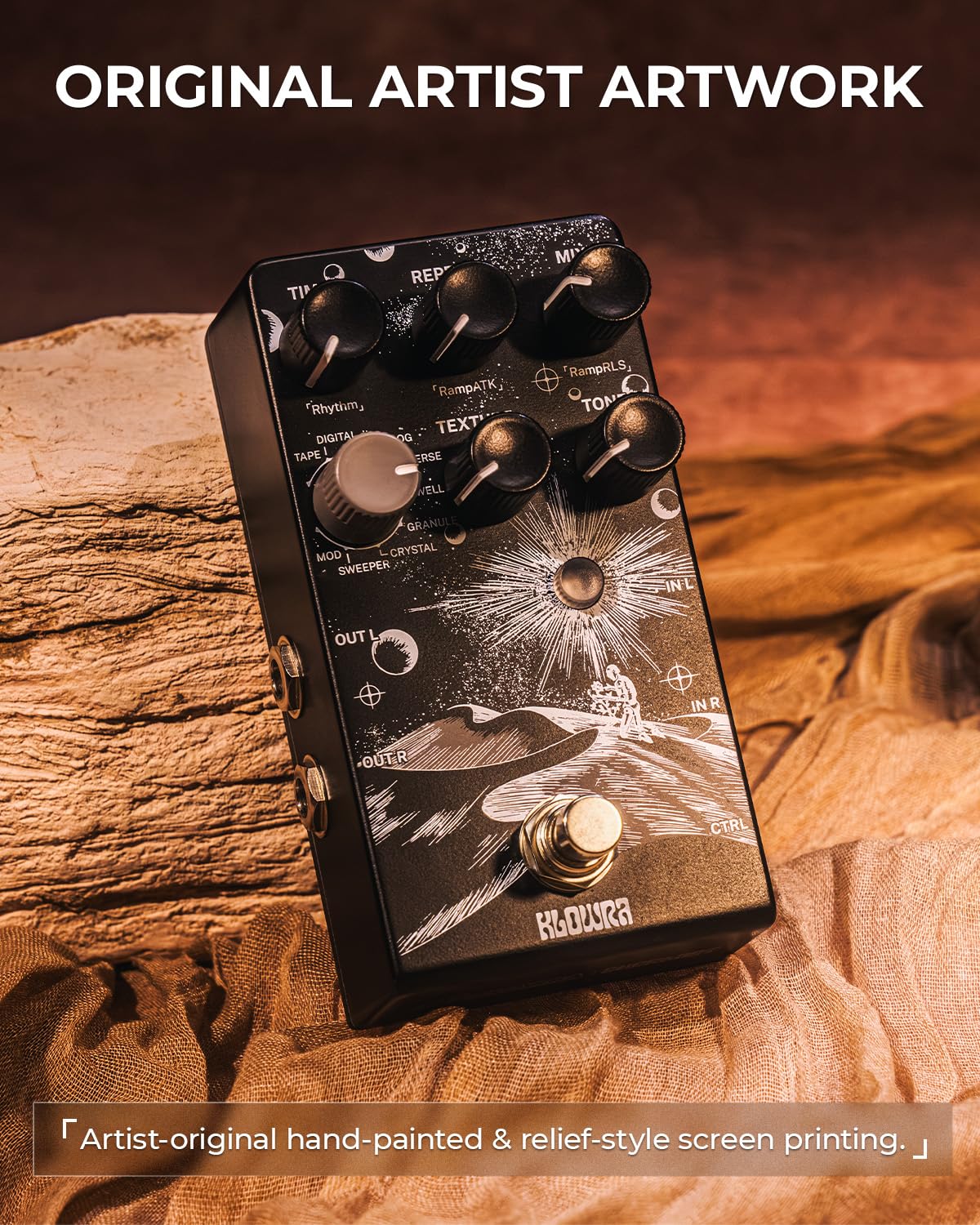 Everlast Delay Pedal für E-Gitarre – Verbesserte 2025-Version Digitales Gitarren-Effektpedal mit 9 Stereo-Delay-Typen, Tap Tempo, True Bypass, Analog Dry-Through, Expression-Pedal-Unterstützung