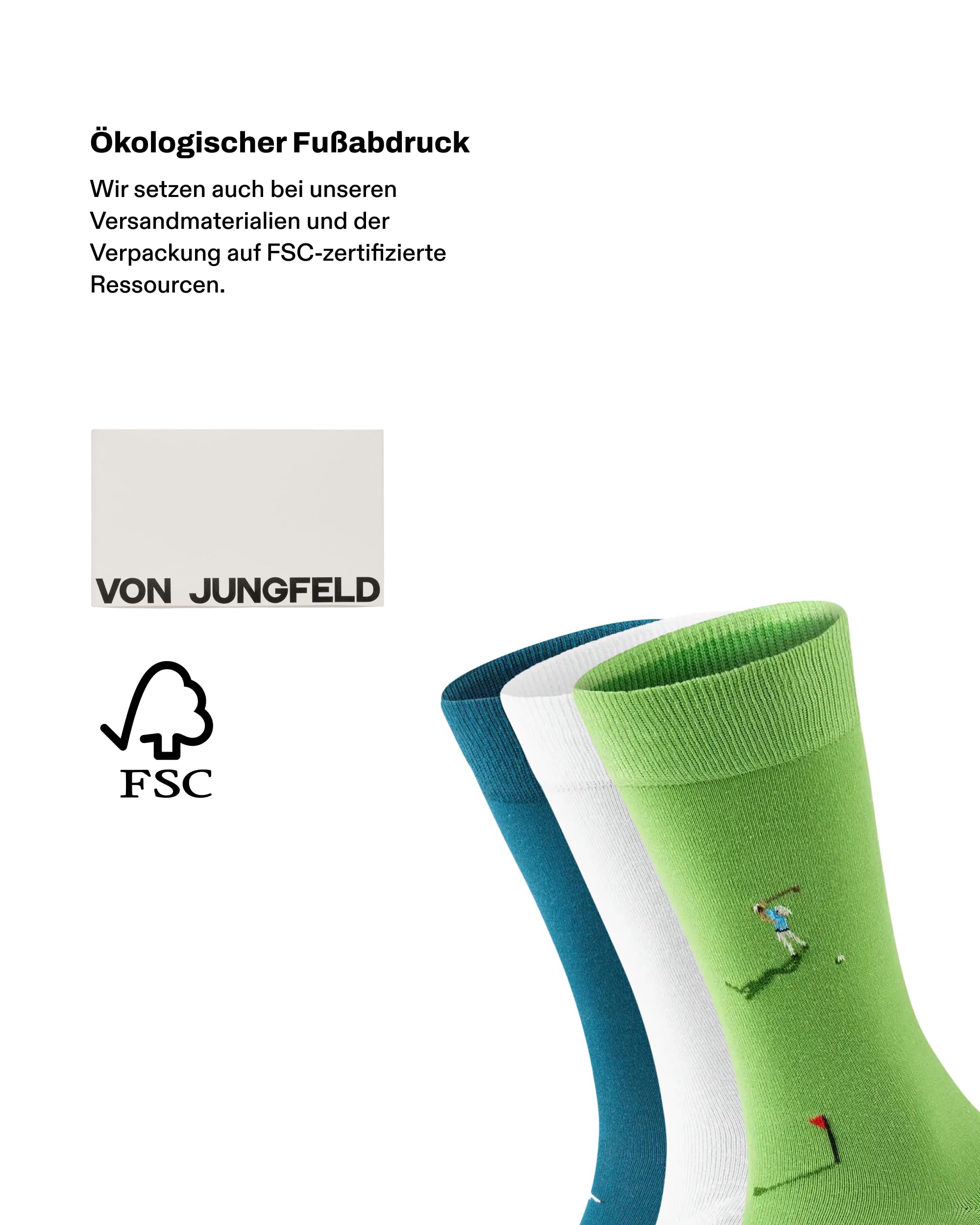 von Jungfeld Baumwollsocken Herren & Damen, bestickte Motivsocken aus Bio-Baumwolle mit Sport-Icons, buntes Socken-Geschenkset, Unisex