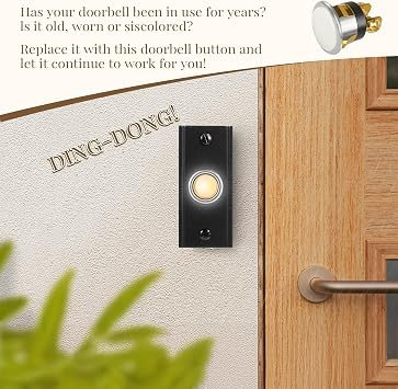 2 Pcs Doorbell Button Replacement, Easy-to-Install Wired Doorbell Button Replacement,Suitable for doorbell button replacement