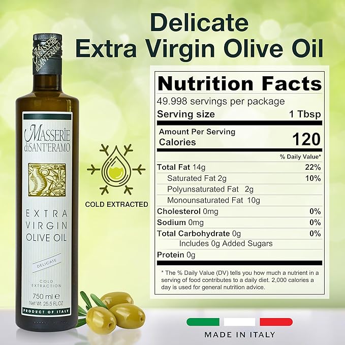 Aceite de Oliva Extra Virgen Importado de Italia Masserie di Sant'Eramo 25.5 fl oz miniatura 2