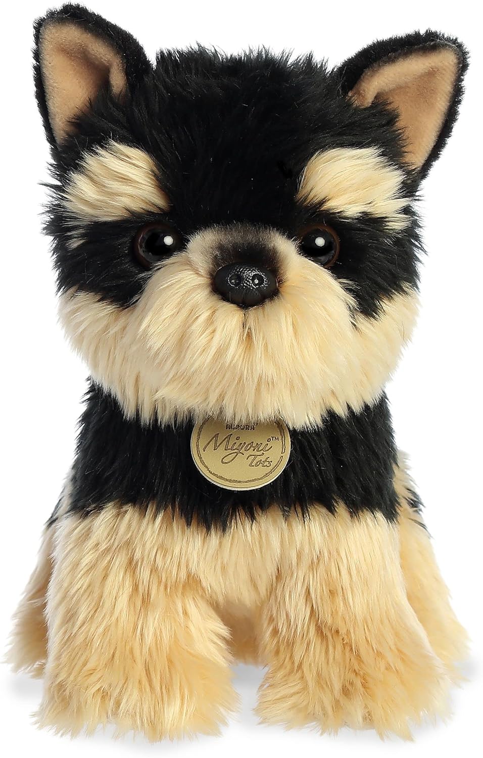 Aurora® Adorable Miyoni® Tots Yorkie Pup Stuffed Animal - Lifelike Details Make a Cherished Companion - Perfect for Decorating Bedrooms or Classrooms - Brown 8 Inches