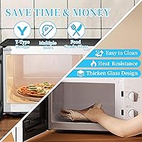 Vista 5 de 12.5" Plato de microondas de repuesto 12 1/2 pulgadas Plato giratorio universal de vidrio para microondas Compatible