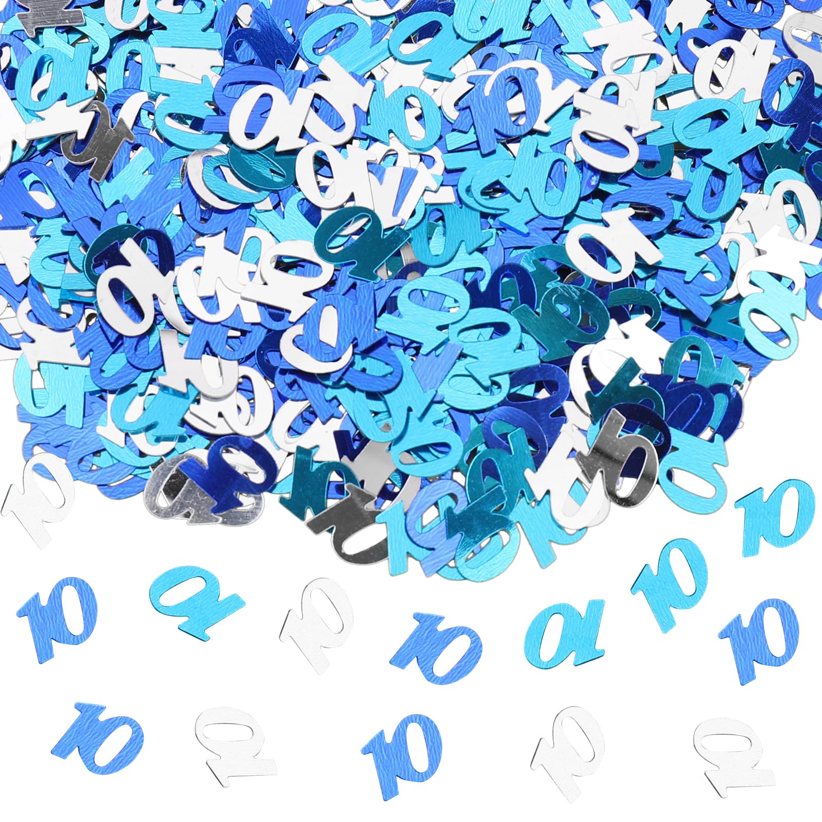 GoldRock Confetti blauwe tafeldecoratie voor verjaardag, strooidecoratie voor verjaardagen, Happy Birthday-confettidecoratie, verjaardagsdecoratie, tafel, vrouw, man, glitterconfetti, slingers voor