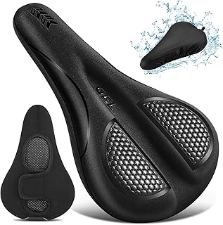 Bike Seat Cushion Gel Padded Bike Seat Cover Extra Soft Comfy for Men Women Comfort,with Peloton Stationary, Exercise, Mountain Bikes, Road & Electric
