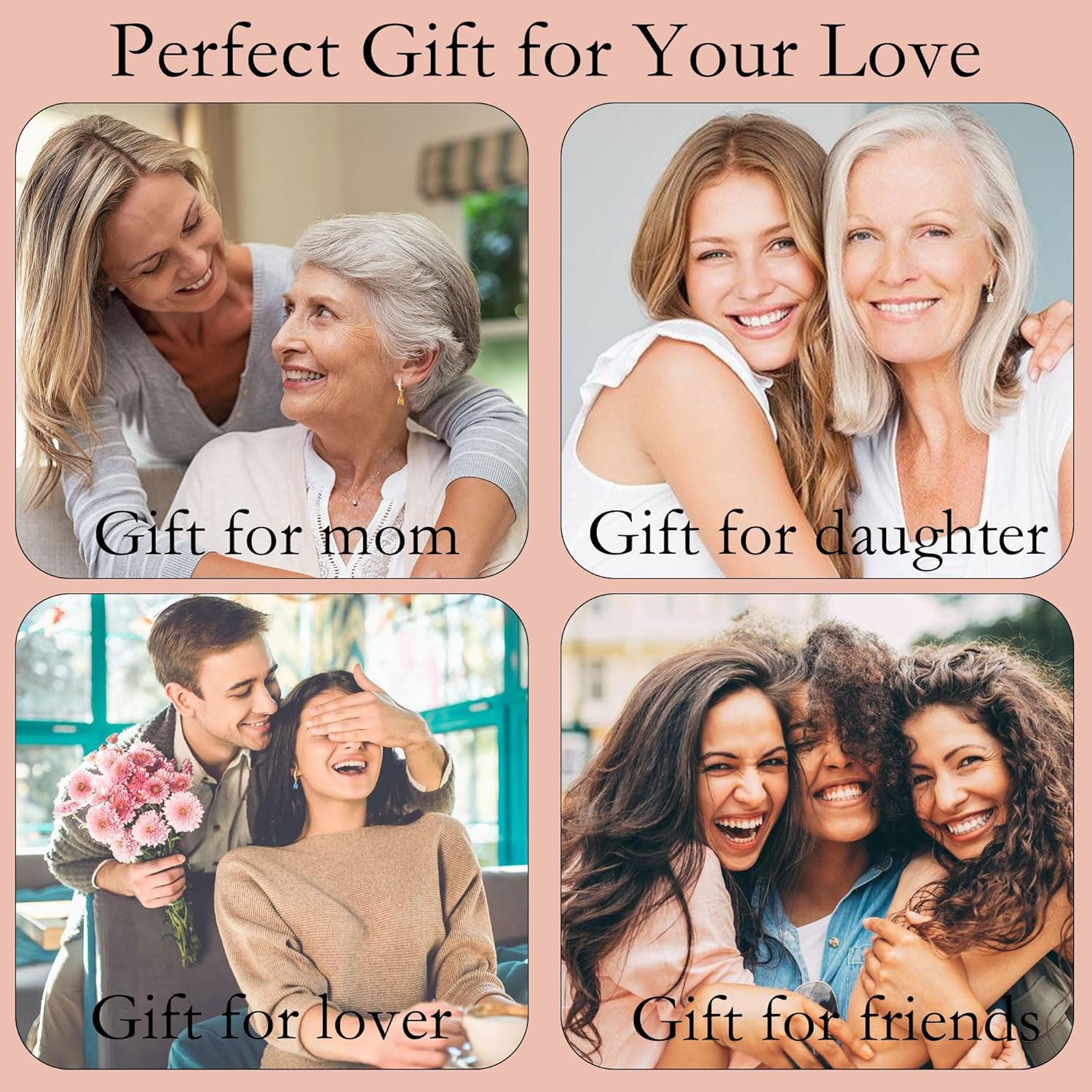 TOBENY Dangle Earrings for Women Trendy 14K Gold Plated Hypoallergenic Drop Hoop Earrings Dainty Diamond Green Emerald Birthstone Huggie Earrings for Birthday Gifts - Image 6