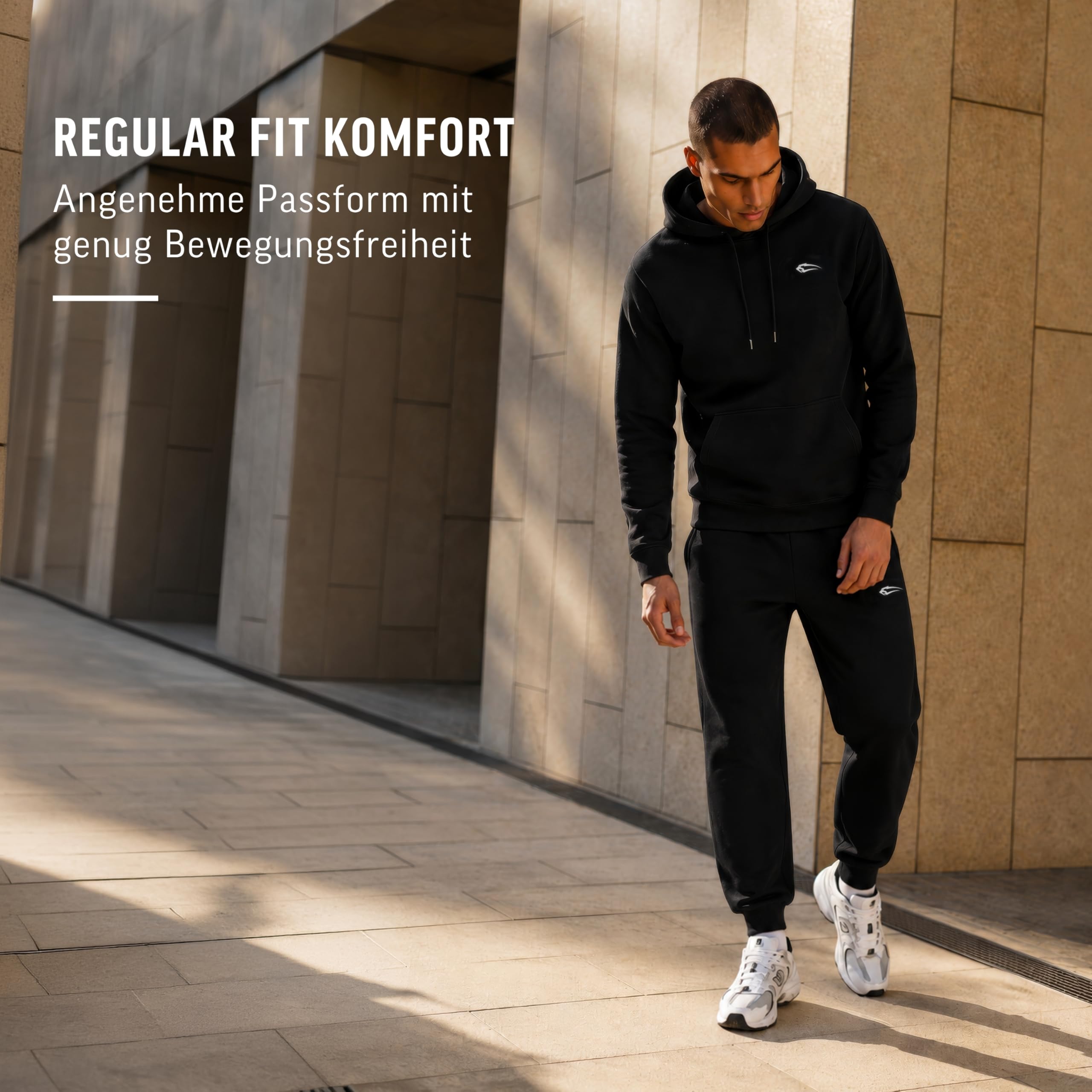 SMILODOX Jogginghose Herren Tammo, Sporthose Regular Fit mit Tunnelzug und elastischem Beinabschluss, Lange Trainingshose Baumwolle Sweatpants für Gym Fitness Training Freizeit und Alltag