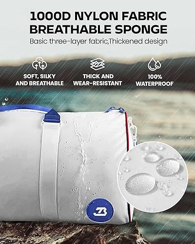 Miniatura 10 de MOVEMINGLE Bolsas de lona deportivas, Tiffney Azul Negro, Bolsas de viaje deportivas