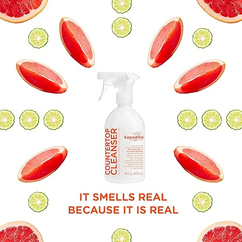 Miniatura 7 de Sapadilla Pomelo + Bergamota - Spray limpiador biodegradable para encimera, 16 onzas, (paquete de 1)