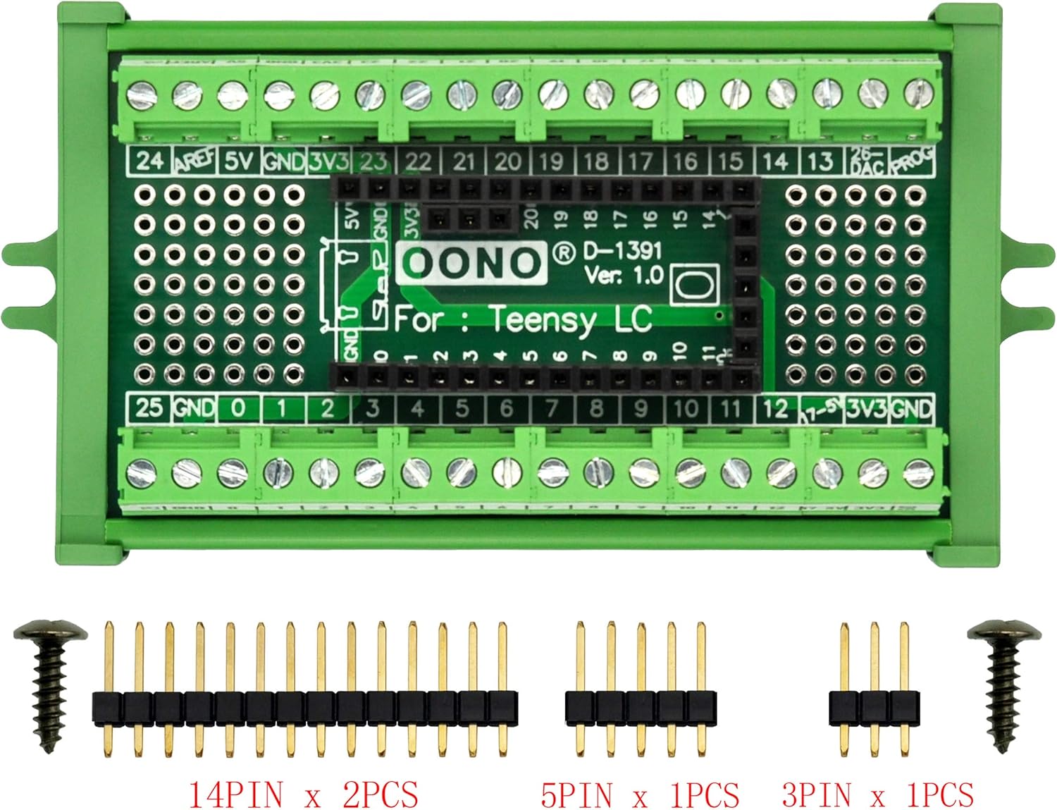 Buy Terminal Block Breakout Board Module for Teensy LC, Screw Mount ...