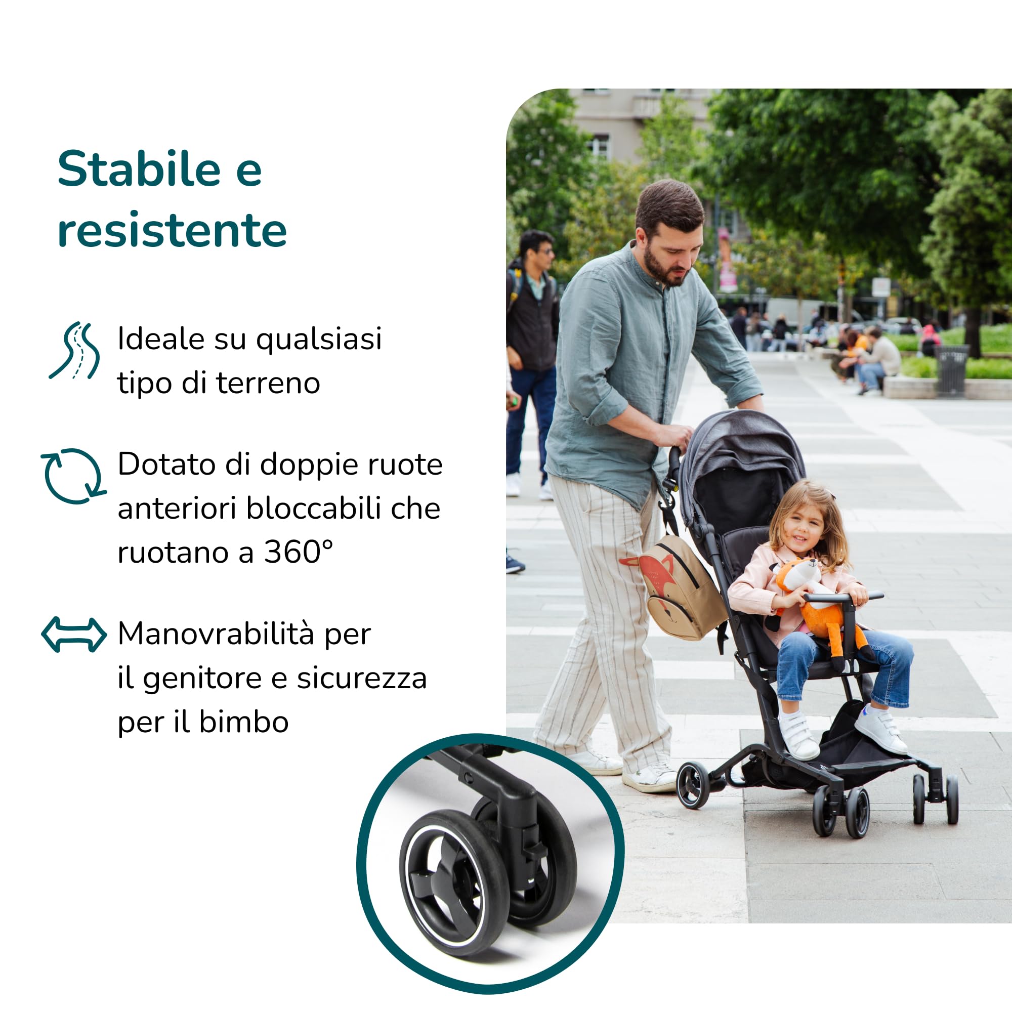 Passeggino leggero 25 kg portata ZANCLEM - Reclinabile Super Accessoriato con Chiusura Ombrello| Passeggino compatto con Cintura 5 Punti e Freno a Pedale - passeggino da viaggio aereo