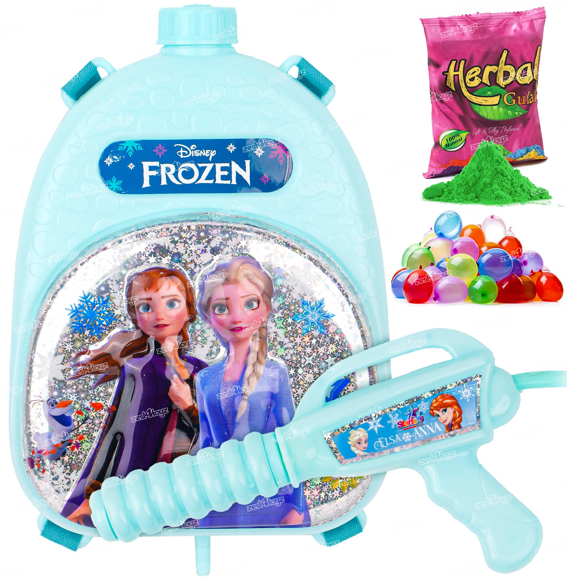 Zest 4 Toyz Holi Pichkari Water Gun for Kids Boy Girl Powerful High Pressure Tank Spray with 100 Balloon, Frozen (Platinum Tank) (B0CTHPTV5H) Amazon Price History, Amazon Price Tracker