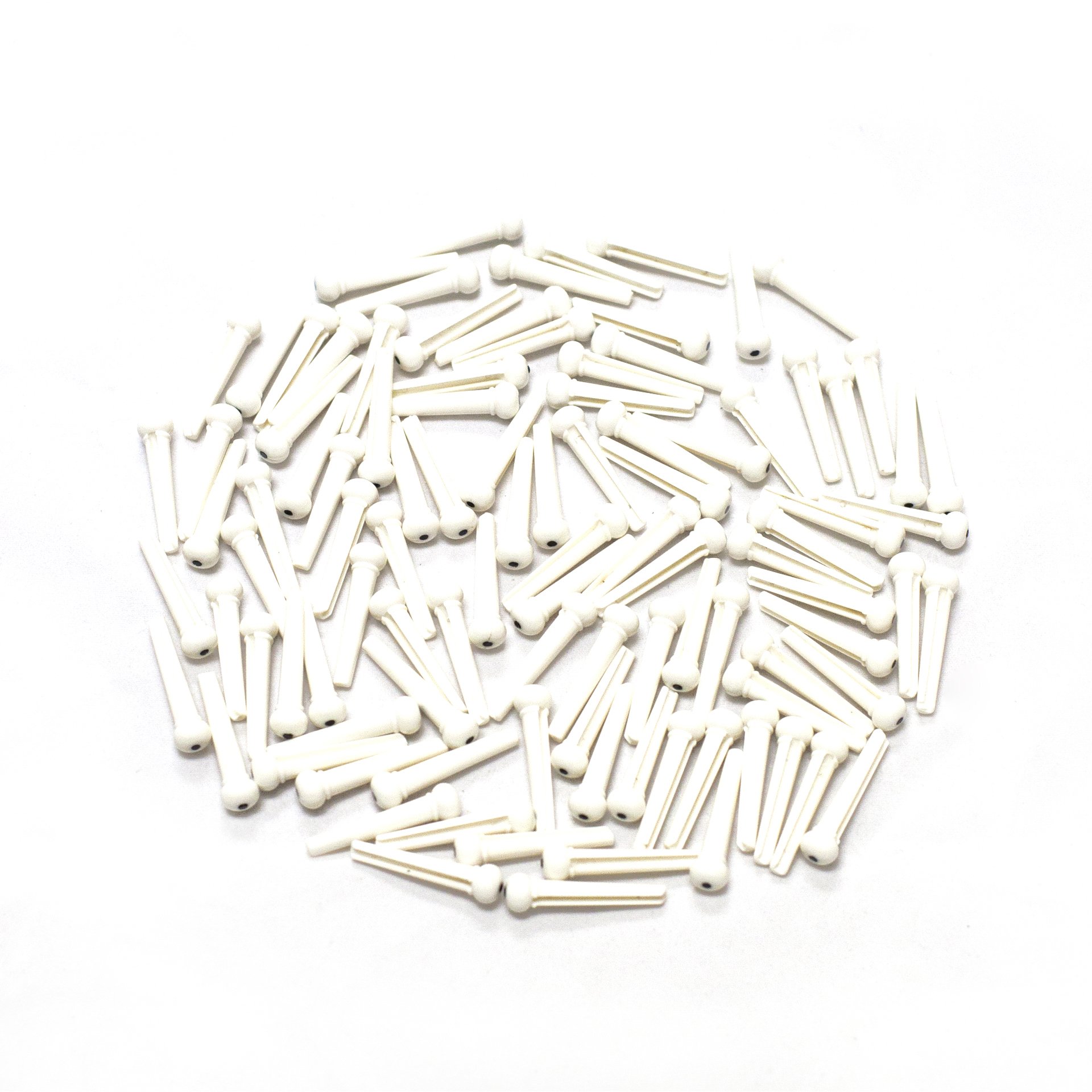 Performance Plus BPW-D Bridge Pins - White With Black Dot - 100 Pieces