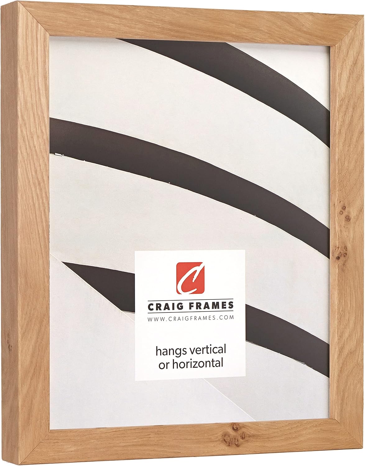 Craig Frames Farmhouse Essentials Tall, 11 x 14 Inch Picture Frame Matted to Display an 8 x 10 Inch Photo, Light Brown