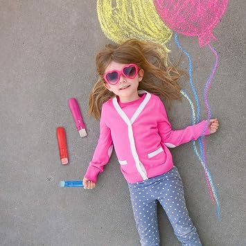 Outus 5 Pieces Sidewalk Chalk Holders Jumbo for Kid,Bright Colors