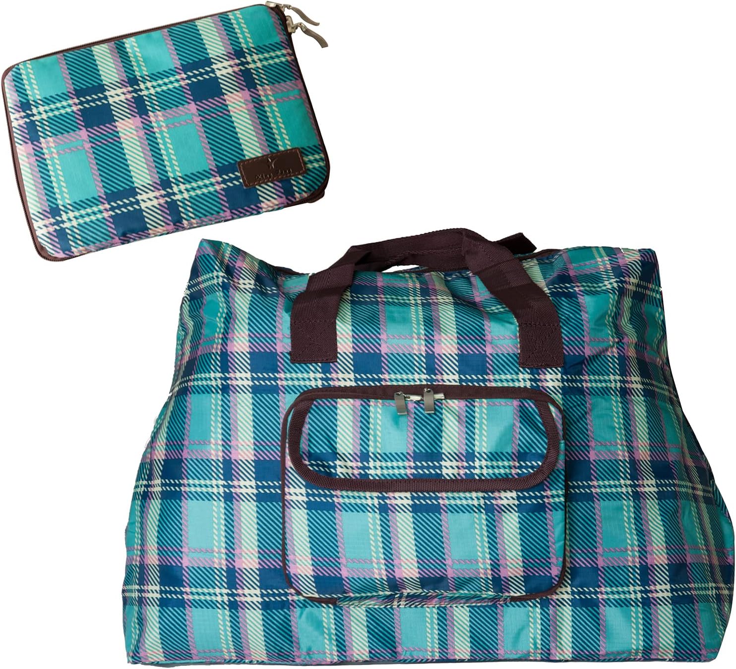  | SEEFINE Foldable Travel Duffel Bag Carry on Floral Packable Portable Luggage Bag for Travel Weekender Overnight (Style05) | Travel Duffels