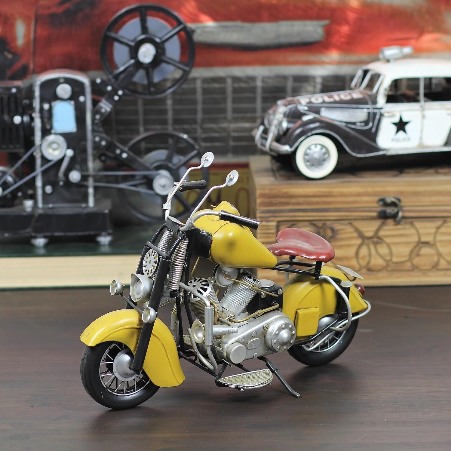 Cheung's JA-0069Y Yellow Motorcycle, Multicolored