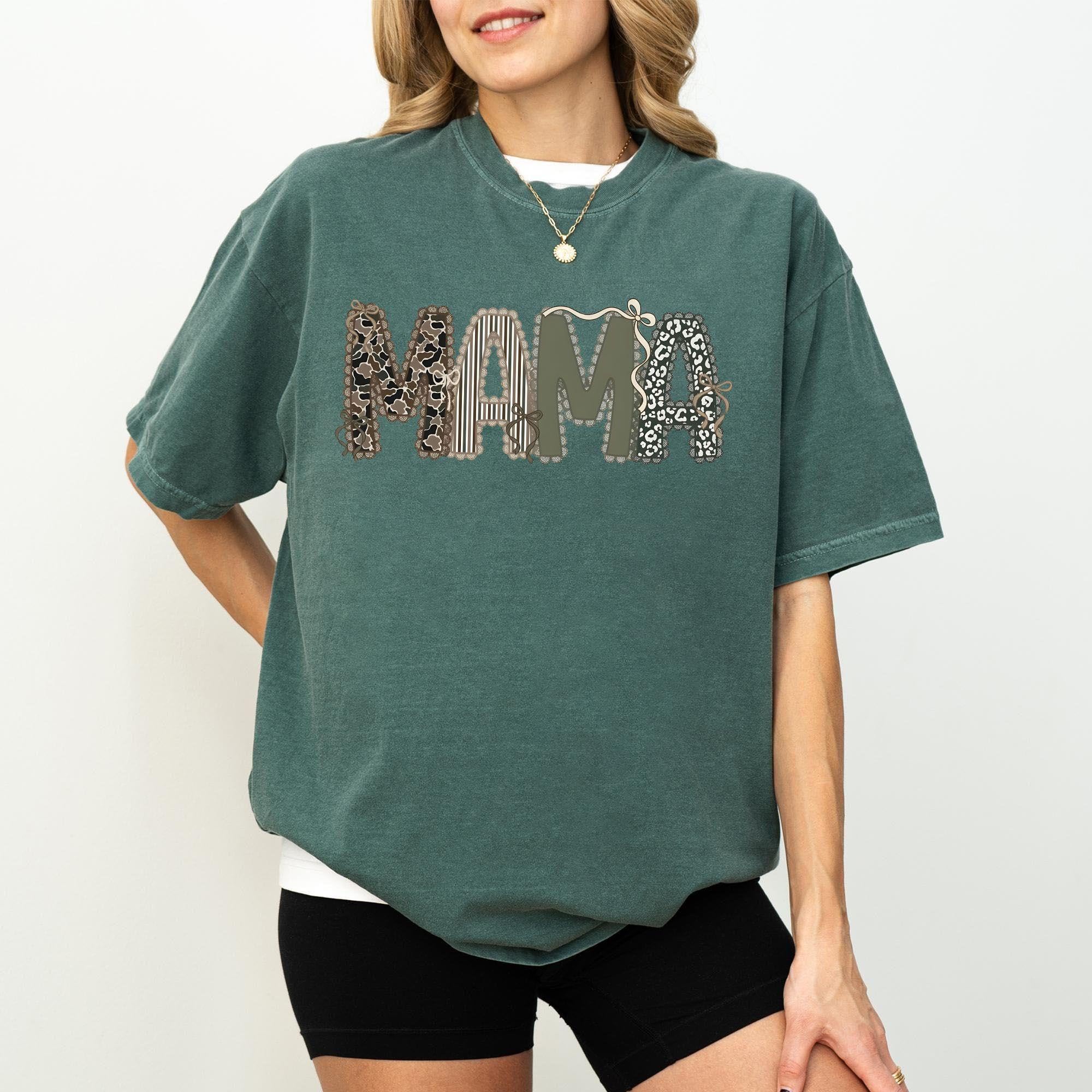 Coquette Bow Camo Hunting Mama Shirt …