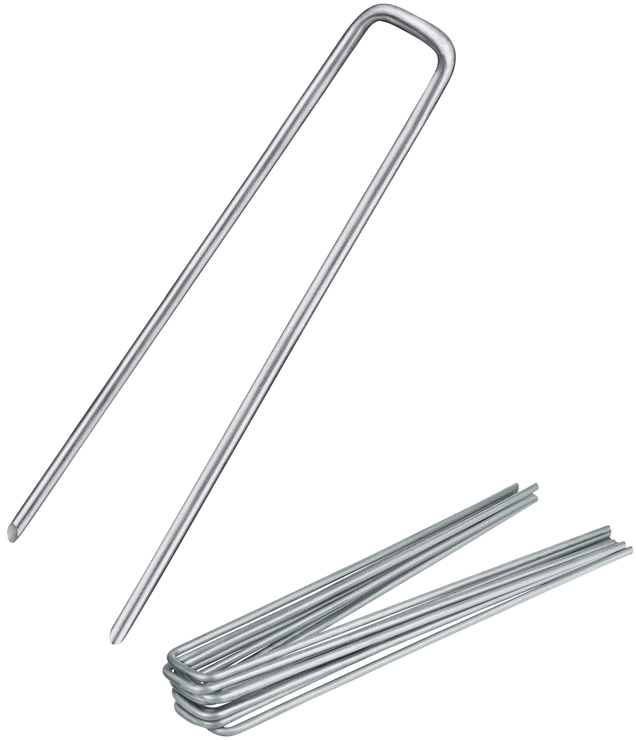 Deutsch 200x Ancoraggio a terra Anti-ROST | ancoraggio a terra | chiodi a terra in acciaio zincato per il fissaggio di veli di erbacce | recinzioni e reti o per il campeggio - (200, 200x25x3,8 mm)