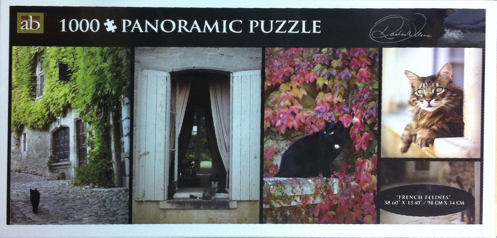 Andrews + BlaineAndrews + Blaine LTD 1000 Piece Panoramic Puzzle French Felines""