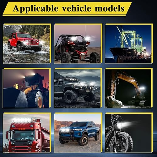 Miniatura 7 de WINBANG Luz de trabajo LED de 123 W, cápsulas de luz LED, luces cuadradas de inundación, luces LED para camiones, vehículos todoterreno, ATV, SUV,