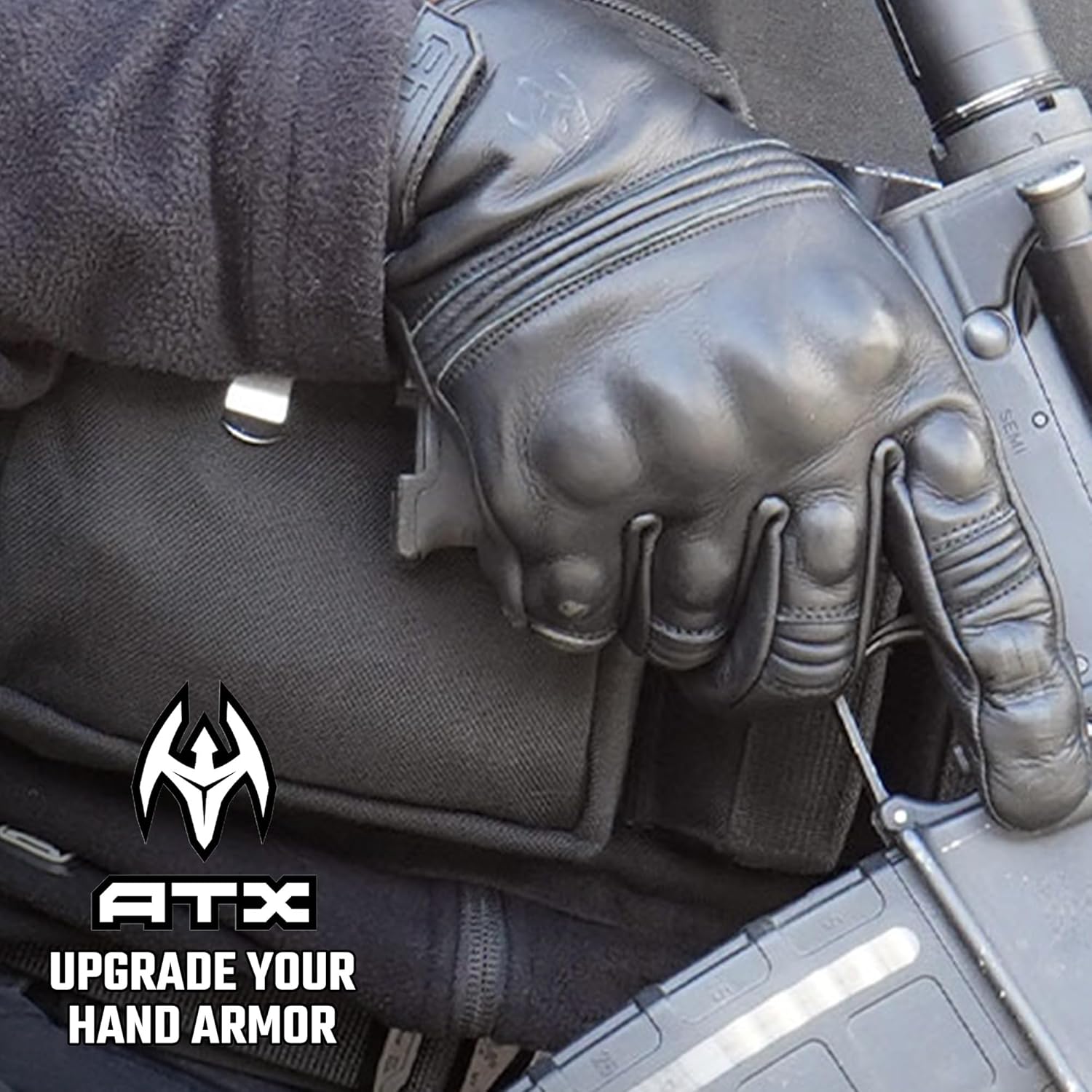 Damascus Gear: ATX96 All-Leather Gloves - Hard Knuckles, Reinforced Palms, Contoured Fit, Touchscreen Capable