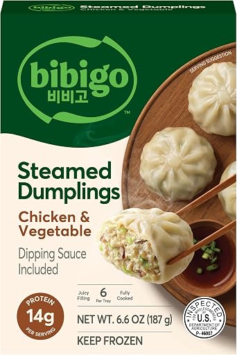 Bibigo Chicken and Vegetable Steamed Dumplings, 6.6 Oz