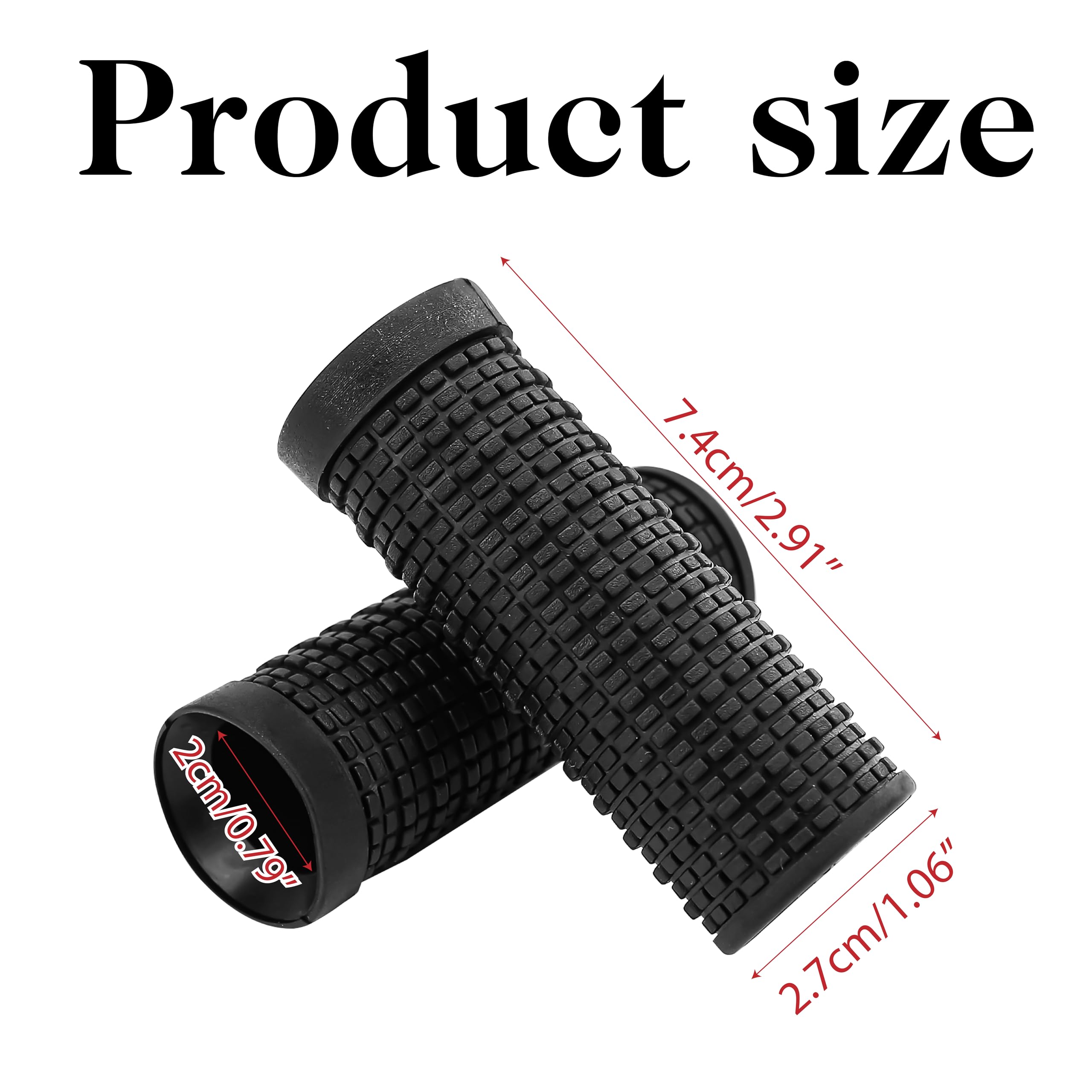 1 Pair MTB Bike Short Handlebar Grips 20x74mm/0.78x2.91inch, Bar Twist Cover Mountain, Non-Slip Downhill Specialized Handle Locking Grip Bicycle Accessories - Check Size Before Order!