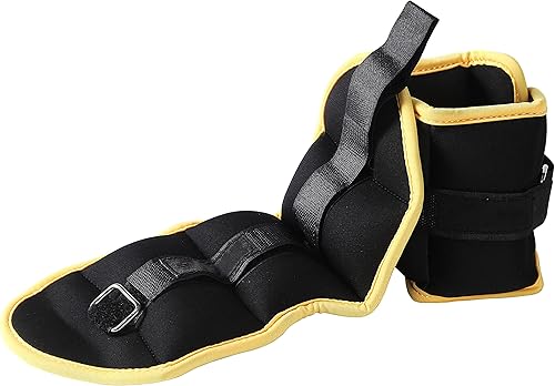 JFIT Pesas de tobillo ajustables  Par de pesas de tobillo 10 opciones de peso y paquete  0.5 a 10 libras cada una, juego de 2, correas ajustables