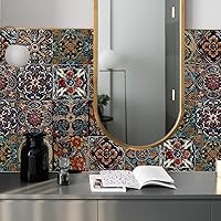 Vista 37 de Alwayspon Adhesivo para azulejos de pared moriscos, despegar y pegar, calcomanías de vinilo autoadhesivas para azulejos de cocina y baño, 6 x 6