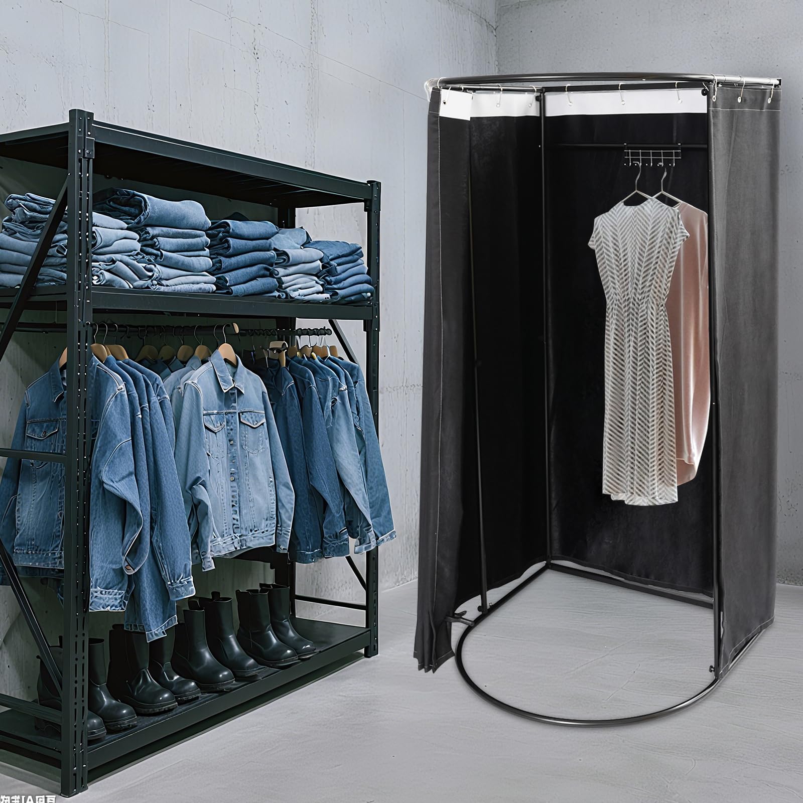 Negozio di abbigliamento, sala prove privacy, spogliatoio, per centri commerciali, mostre, negozi di lavanderia, negozi di abbigliamento, 100 x 95 x 200 cm