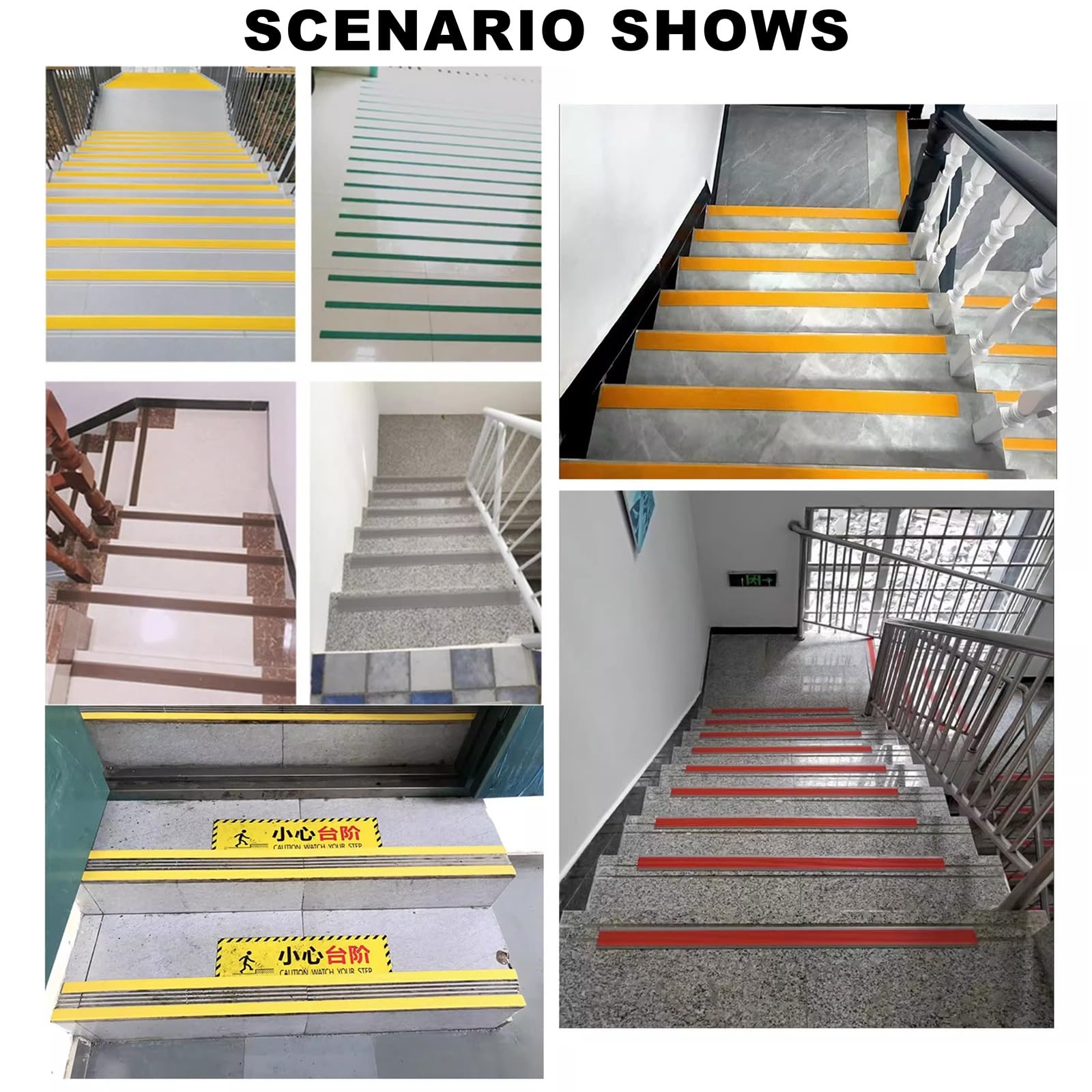 Protezione antiscivolo per gradini – facile installazione di sicurezza per interni ed esterni, migliora la sicurezza e previene scivolamenti