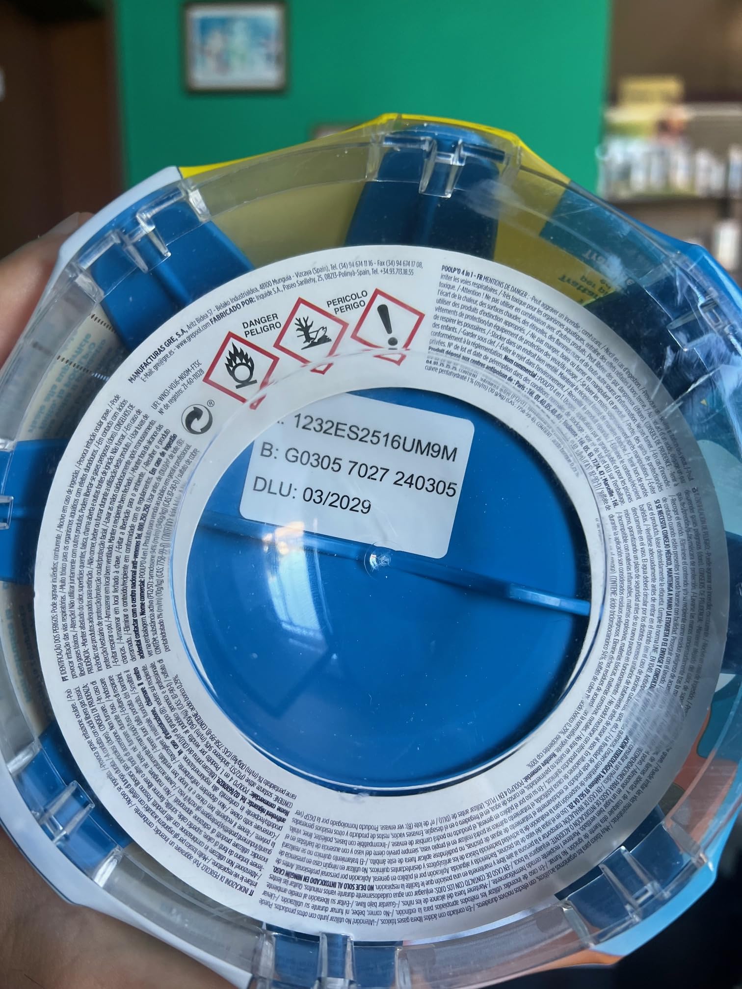 Gre - 08012L Poolp’o Distributeur Flottant Tout-en-Un pour Piscines 0-10 m³ – Hygiénisant, Antibactérien, Antialgues et Floculant