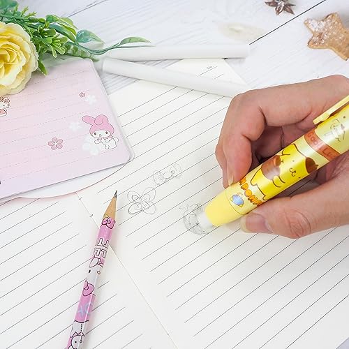 Miniatura 4 de Borrador Kawaii para niños, borradores retráctiles para lápices, divertidos borradores adecuados para niños mayores de 6 años, suministros de