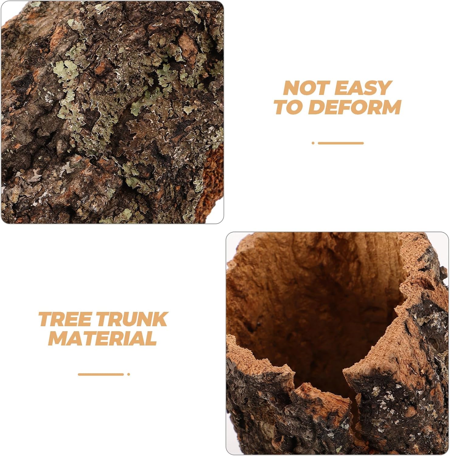 SHINEOFI Natural Cork Bark for Reptiles 9x4x3. 5" Wood Cork Rounds Tube Hide Reptile Bark Decor for Gecko Lizard Snake Spiders Bearded Dragons Tank Terrariums Turtle Tanks and Bird Cages Decor