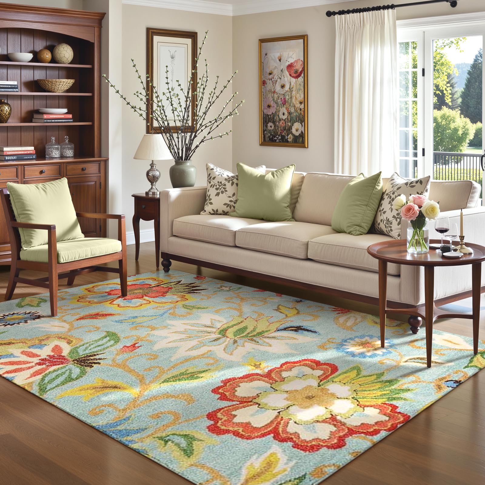 Amazon.com: Lahome Collection Modern Floral Area Rug - 4x6